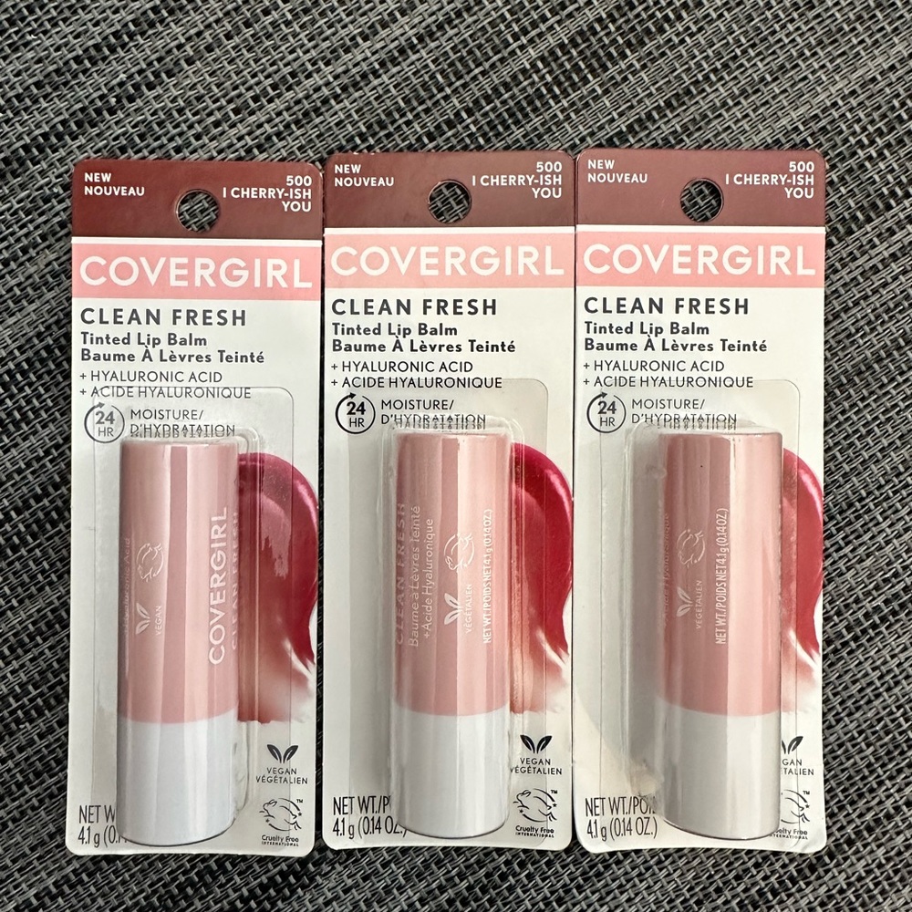 3 cover girl lip balms new